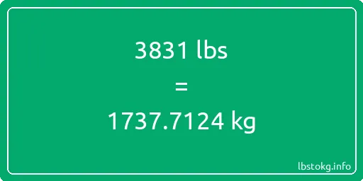 3831 Lbs to Kg - 3831 pounds to kilograms