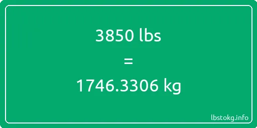 3850 Lbs to Kg - 3850 pounds to kilograms