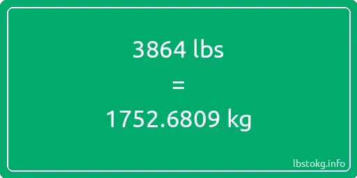 3864 Lbs to Kg - 3864 pounds to kilograms