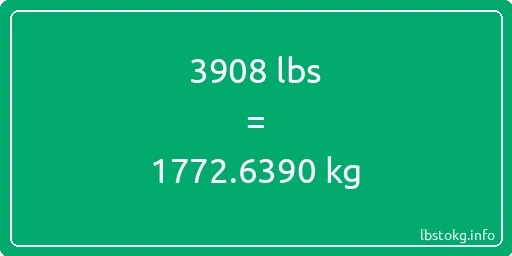 3908 Lbs to Kg - 3908 pounds to kilograms