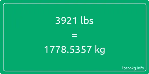 3921 Lbs to Kg - 3921 pounds to kilograms