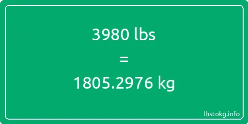 3980 Lbs to Kg - 3980 pounds to kilograms