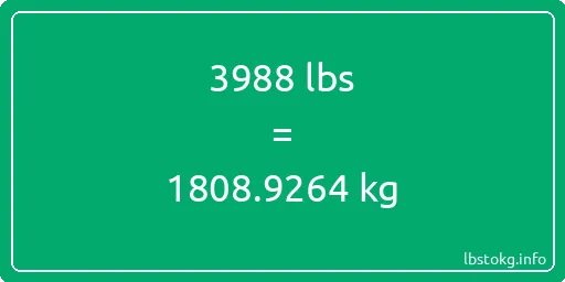 3988 Lbs to Kg - 3988 pounds to kilograms