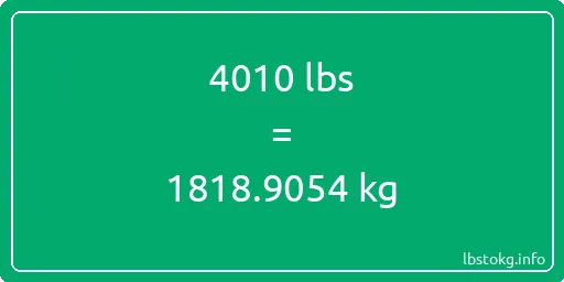 4010 Lbs to Kg - 4010 pounds to kilograms