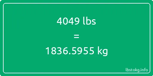 4049 Lbs to Kg - 4049 pounds to kilograms