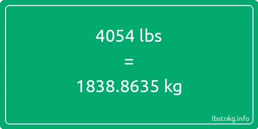 4054 Lbs to Kg - 4054 pounds to kilograms