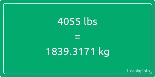 4055 Lbs to Kg - 4055 pounds to kilograms