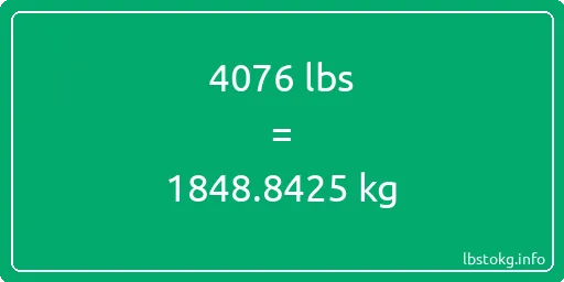 4076 Lbs to Kg - 4076 pounds to kilograms