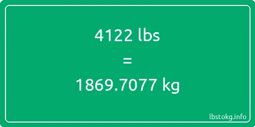 4122 Lbs to Kg - 4122 pounds to kilograms