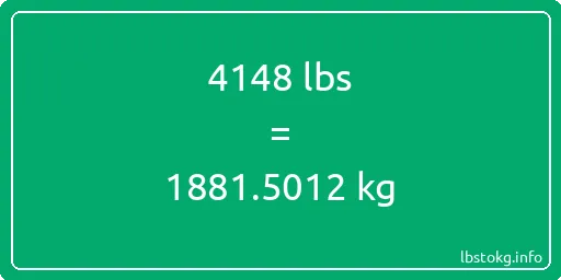 4148 Lbs to Kg - 4148 pounds to kilograms