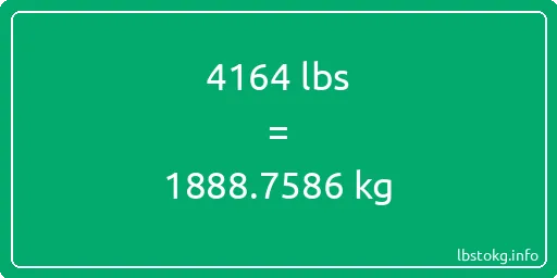 4164 Lbs to Kg - 4164 pounds to kilograms