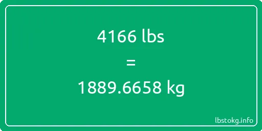 4166 Lbs to Kg - 4166 pounds to kilograms