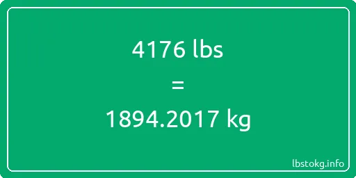 4176 Lbs to Kg - 4176 pounds to kilograms