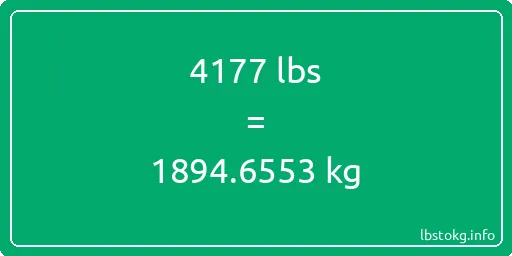 4177 Lbs to Kg - 4177 pounds to kilograms