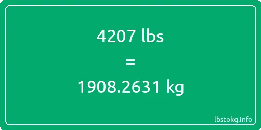 4207 Lbs to Kg - 4207 pounds to kilograms