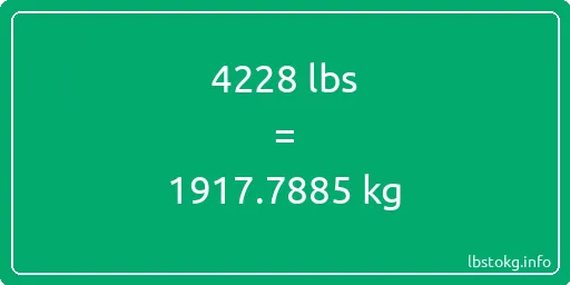 4228 Lbs to Kg - 4228 pounds to kilograms