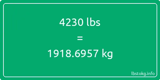 4230 Lbs to Kg - 4230 pounds to kilograms