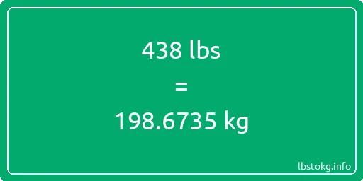 438 Lbs to Kg - 438 pounds to kilograms