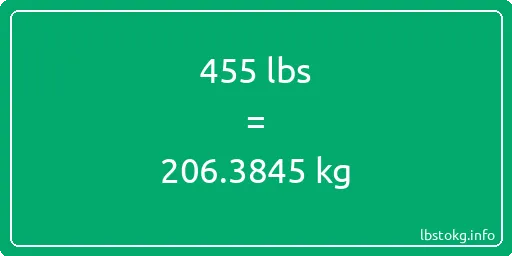 455 Lbs to Kg - 455 pounds to kilograms