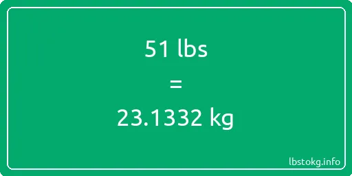 51 Lbs to Kg - 51 pounds to kilograms