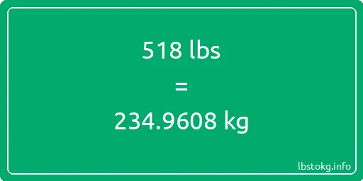 518 Lbs to Kg - 518 pounds to kilograms