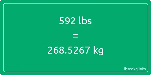 592 Lbs to Kg - 592 pounds to kilograms