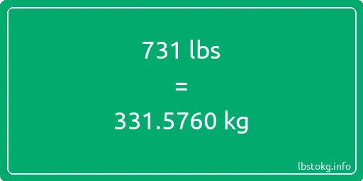 731 Lbs to Kg - 731 pounds to kilograms