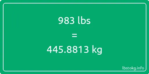 983 Lbs to Kg - 983 pounds to kilograms