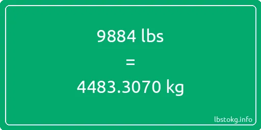 9884 Lbs to Kg - 9884 pounds to kilograms