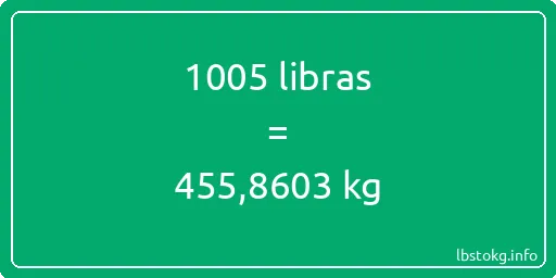 1005 libras en kg - 1005 libras en kilogramos