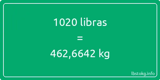 1020 libras en kg - 1020 libras en kilogramos