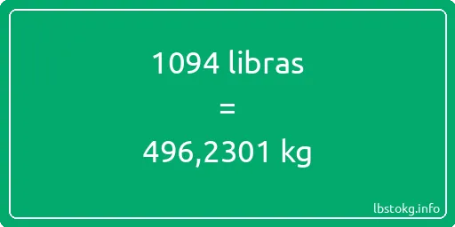 1094 libras en kg - 1094 libras en kilogramos