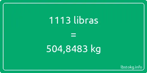 1113 libras en kg - 1113 libras en kilogramos