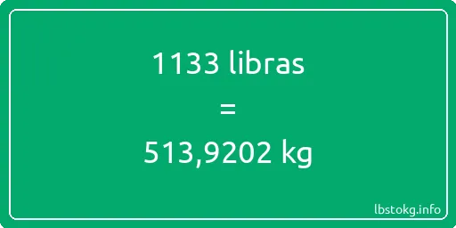 1133 libras en kg - 1133 libras en kilogramos