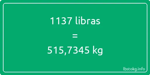 1137 libras en kg - 1137 libras en kilogramos