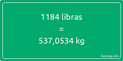 1184 libras en kg - 1184 libras en kilogramos