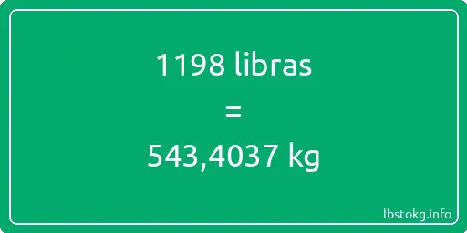 1198 libras en kg - 1198 libras en kilogramos