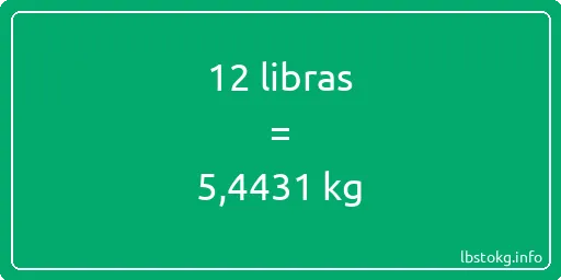 12 libras en kg - 12 libras en kilogramos