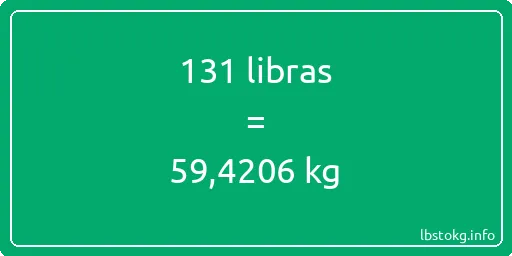 131 libras en kg - 131 libras en kilogramos