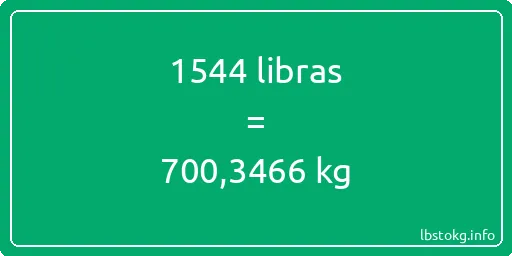 1544 libras en kg - 1544 libras en kilogramos