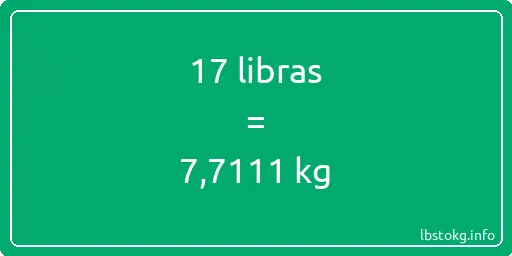 17 libras en kg - 17 libras en kilogramos