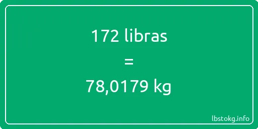 172 libras en kg - 172 libras en kilogramos