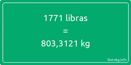 1771 libras en kg - 1771 libras en kilogramos