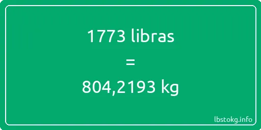 1773 libras en kg - 1773 libras en kilogramos