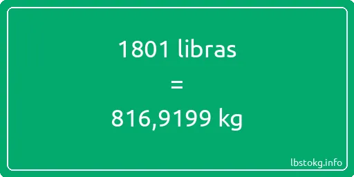 1801 libras en kg - 1801 libras en kilogramos