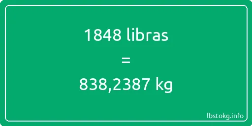 1848 libras en kg - 1848 libras en kilogramos