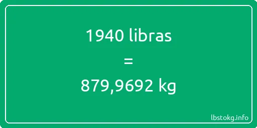 1940 libras en kg - 1940 libras en kilogramos