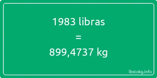 1983 libras en kg - 1983 libras en kilogramos