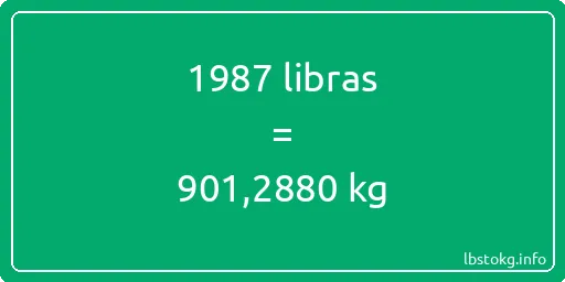 1987 libras en kg - 1987 libras en kilogramos