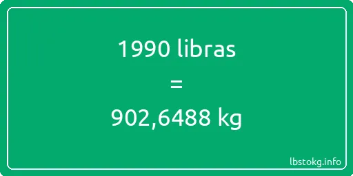 1990 libras en kg - 1990 libras en kilogramos